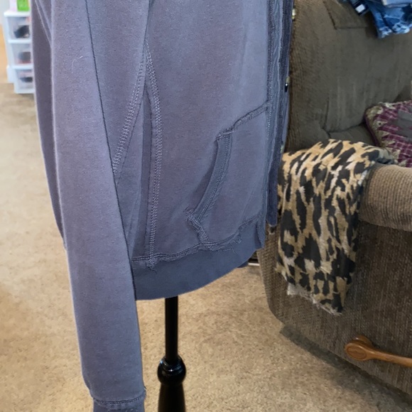 Gray Button-Up Jacket with White Logo - Picture 8 of 8